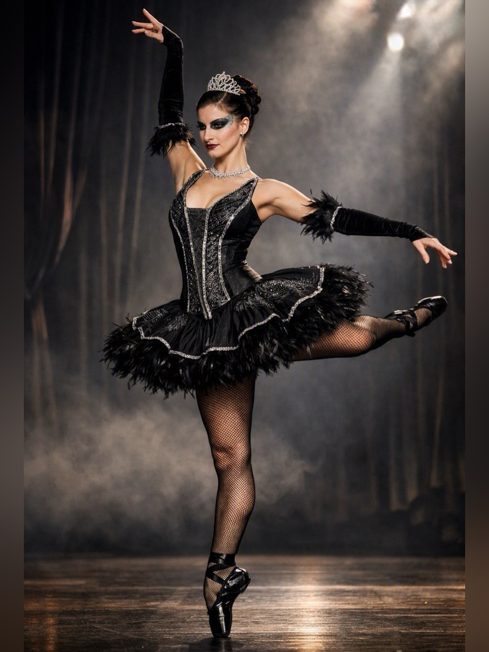 Black Swan Feather Tutu Ballet Dress Rare Vintage New, Archival Hager Protected